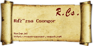 Rózsa Csongor névjegykártya