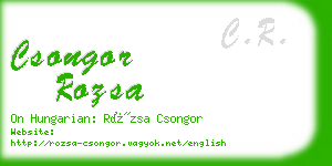 csongor rozsa business card